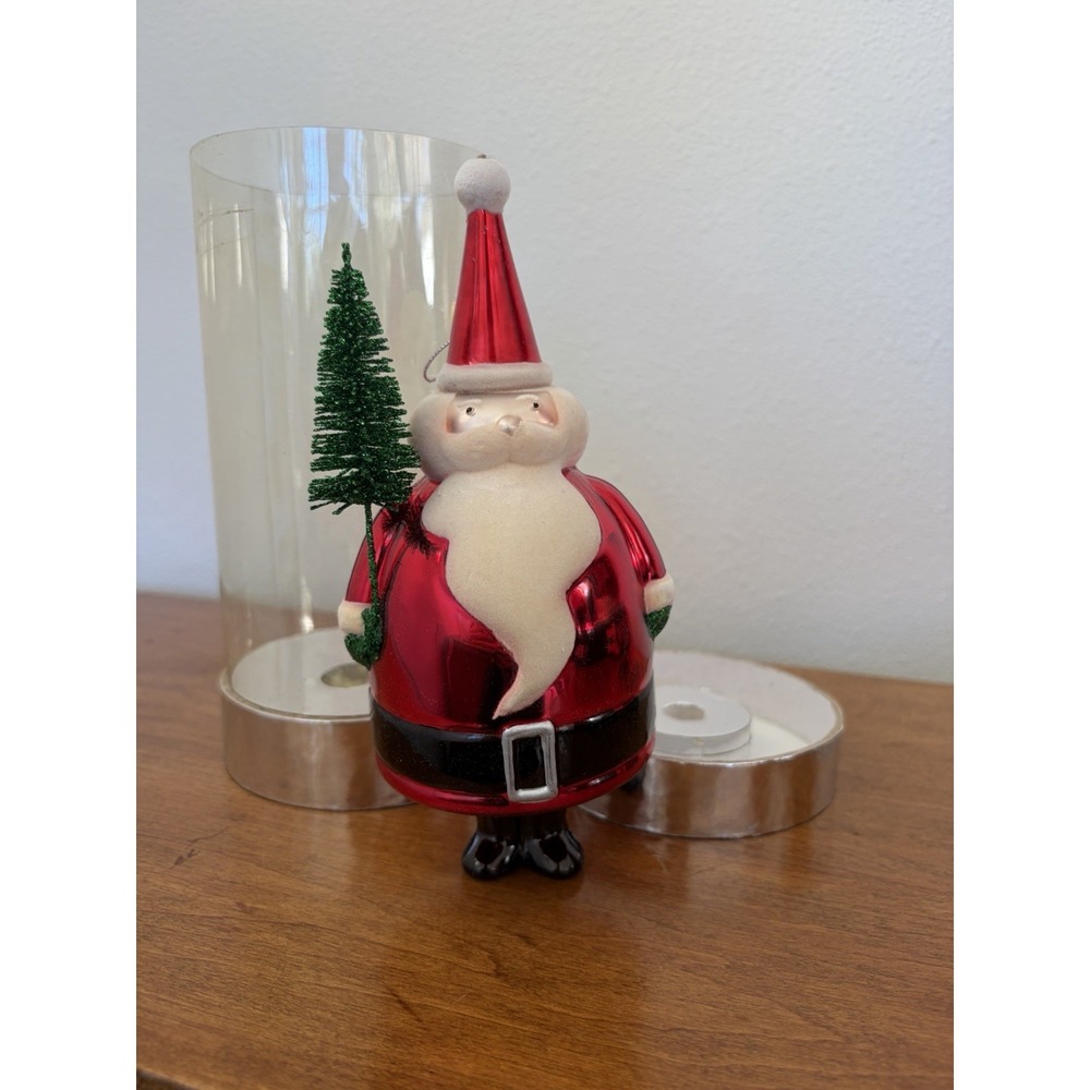 2005 Bath & Body Works Blown‎ Glass Ornament Vintage Santa Christmas 2000's